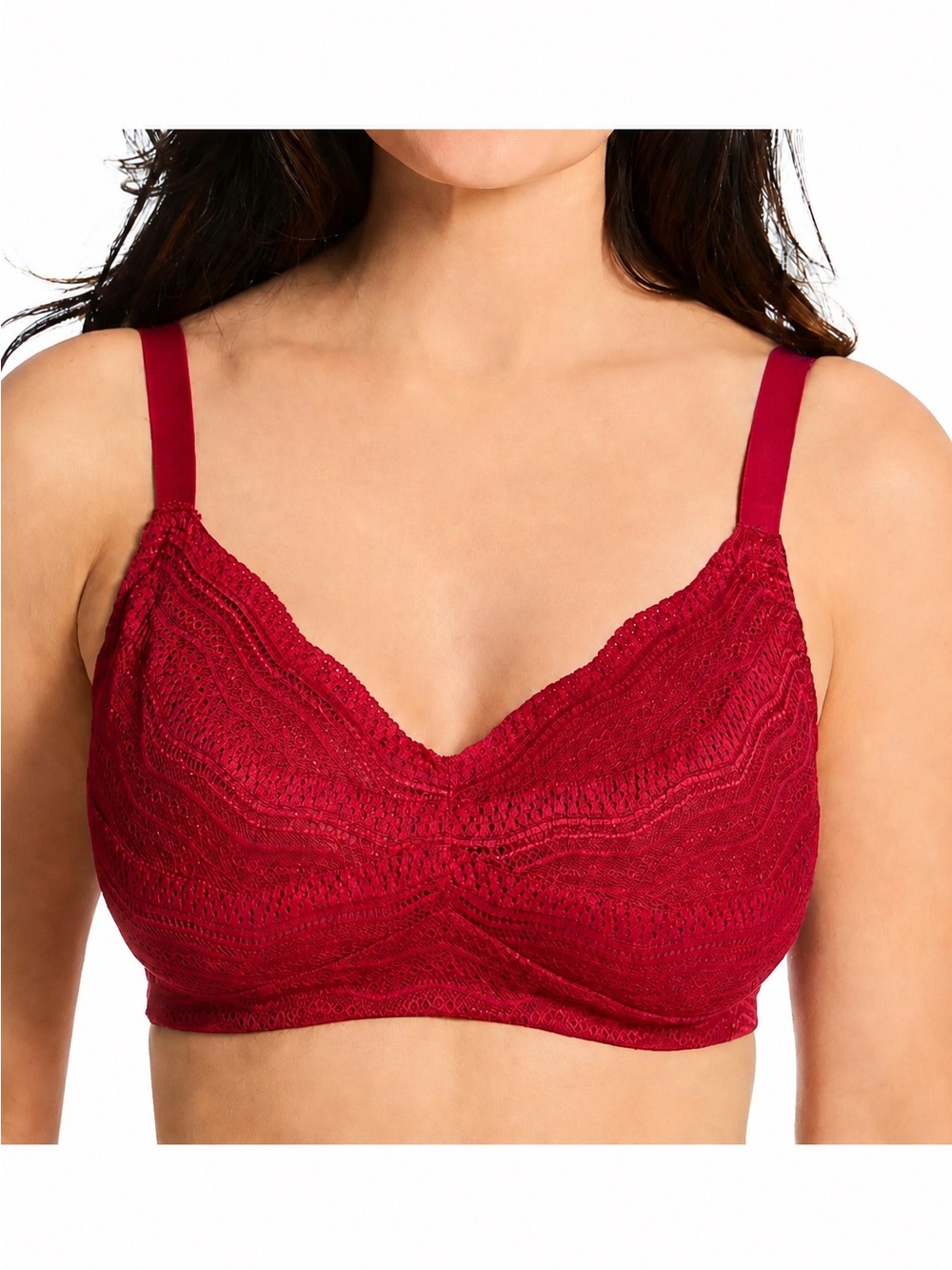 NWT Cosabella Dolce Curvy Lace Bralette Bra Deep Ruby Red Wireless Medium